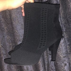 Stretch Peep Toe Bootie
